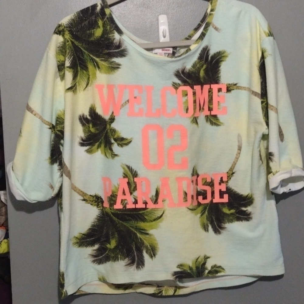 BONGO Open Back Top  palm tree size large